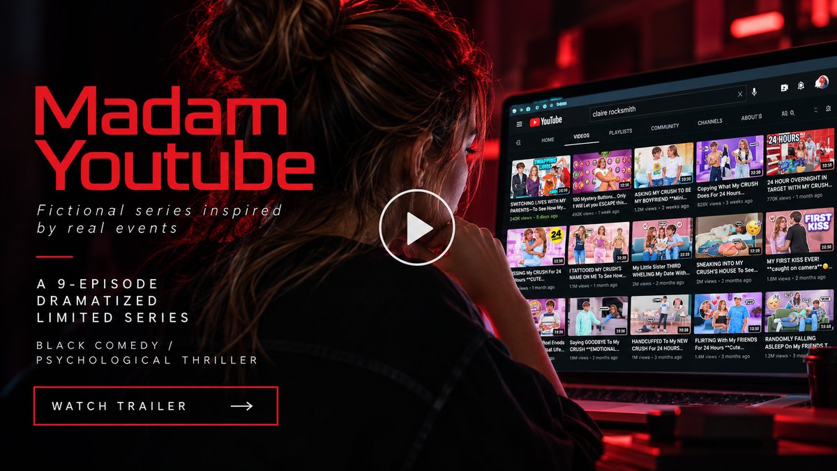 Madam YouTube key art: a 9-episode dramatized limited series, black comedy and psychological thriller