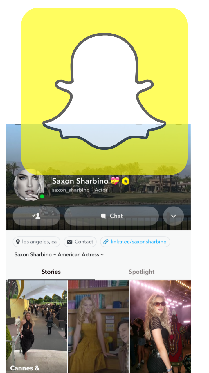 Saxon Sharbino on Snapchat